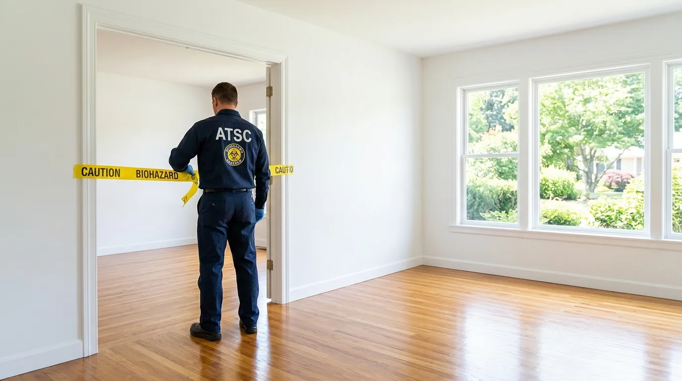 Certified biohazard cleanup crew performing Trauma Scene Cleanup in Eastvale
